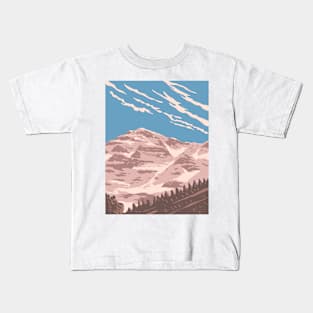 Athamanika or Tzoumerka Mountain Range Greece WPA Art Deco Poster Kids T-Shirt